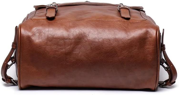 ASWRTYJO Vintage Genuine Leather Laptop Backpack Travel Bags - Image 2