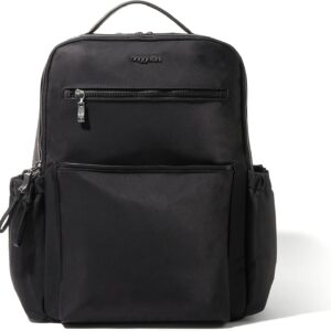 Baggallini Tribeca Expandable Laptop Backpack - 15"x11" Lightweight Work Travel Bag w\/Luggage Sleeve & RFID
