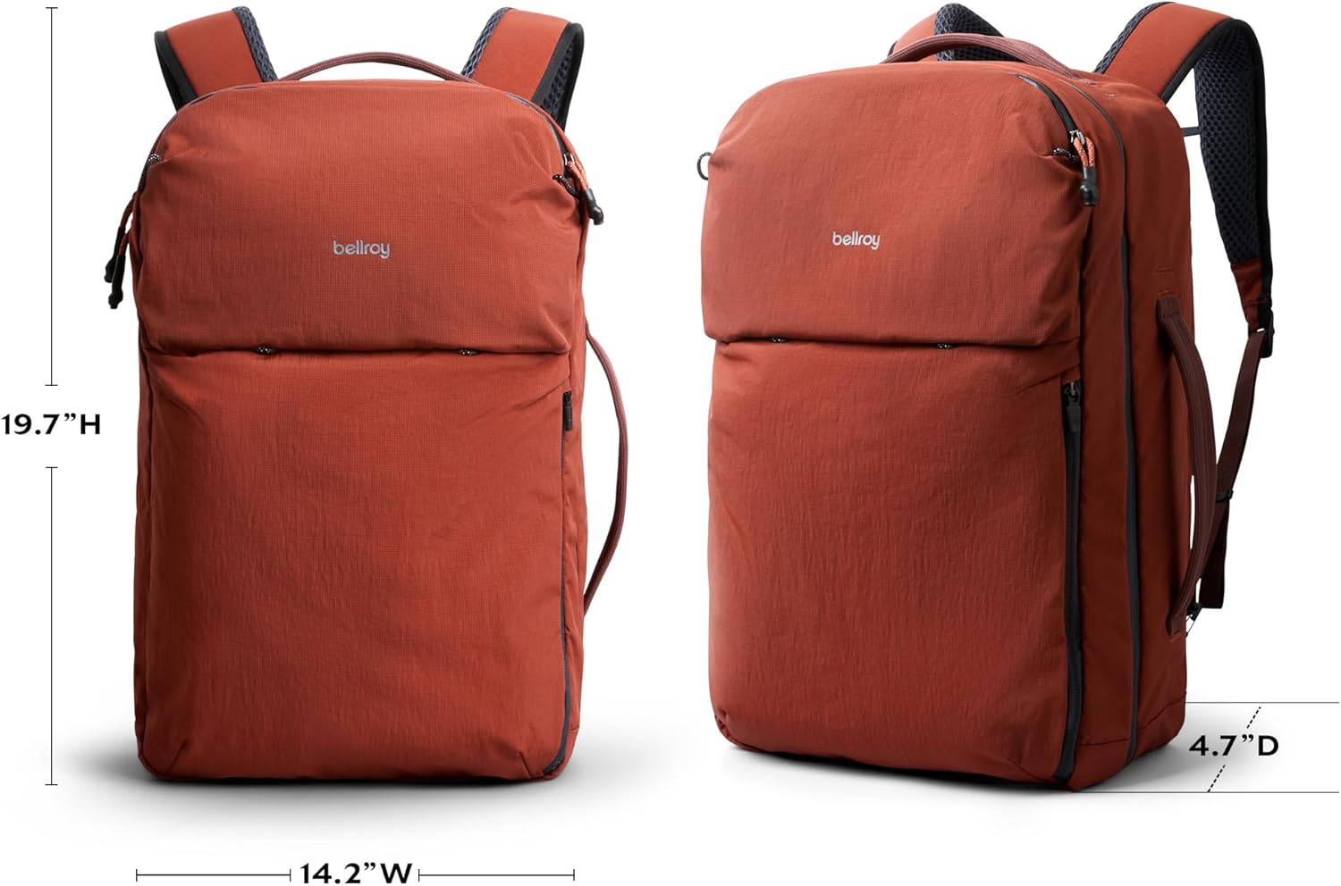 Bellroy Lite Travel Pack 30L Carry-On Backpack Clay i##e##s: travel pack ^^ with laptop pocket ^^ interior packing cells ^^ tuck-away straps :i##e##s - Image 2