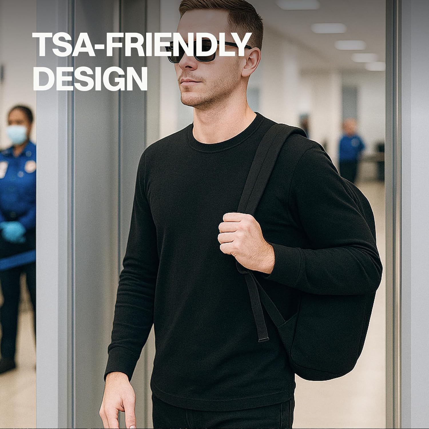 Blue Tees Golf TIPS Travel Backpack Durable, Compact and TSA-Friendly Backpack, Travelers and Professionals, Fits 16" Laptop, Tech Accessories and More, Water-Resistant, Ballistic Nylon Material - Image 7