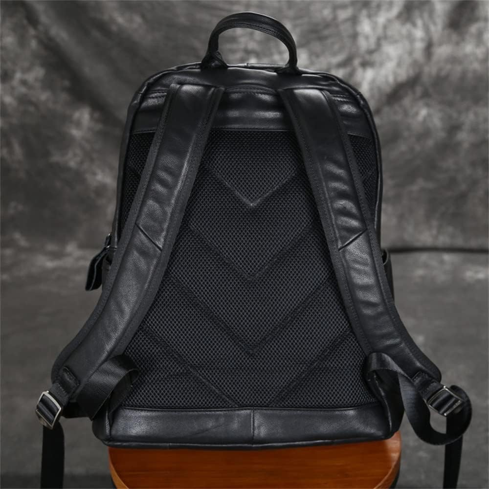 CGTENBS Multifunctional Men's Backpack Backpack Travel Men's Bag College Soft Leather Computer Bag Large Bag - Image 4