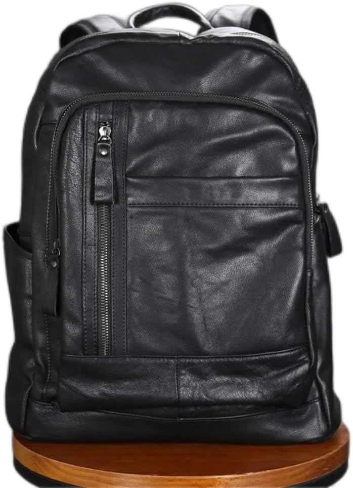 CGTENBS Multifunctional Men's Backpack Backpack Travel Men's Bag College Soft Leather Computer Bag Large Bag