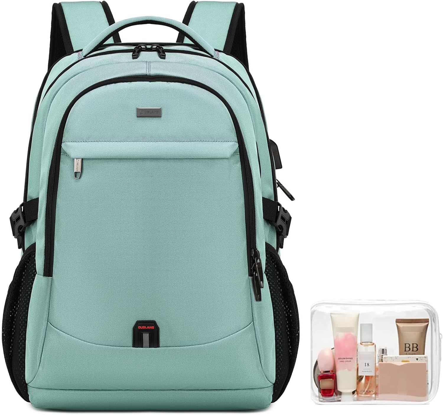 DUSLANG 17 Inch Laptop Backpack for Travel Water Resistant College Backpack for Men\/Women Laptop Bag with USB Charging Port,Black - Image 40