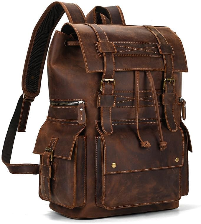 DUYHBAWRS Laptop LARGE Backpack Casual Bookbag Daypack Camping Travel Rucksack(E) - Image 4