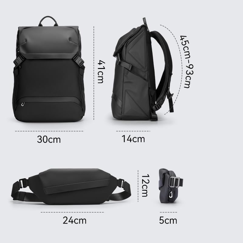 NSUQOA JSEIAJB Laptop Backpack, Hiking Waterproof Outdoor Sports Casual Daypack Travel Essentials - Image 2