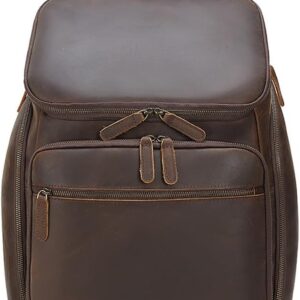 THJKUPO Laptop Backpack Genuine Leather Casual Travel Daypack Hiking Travel Bag Camping Rucksack
