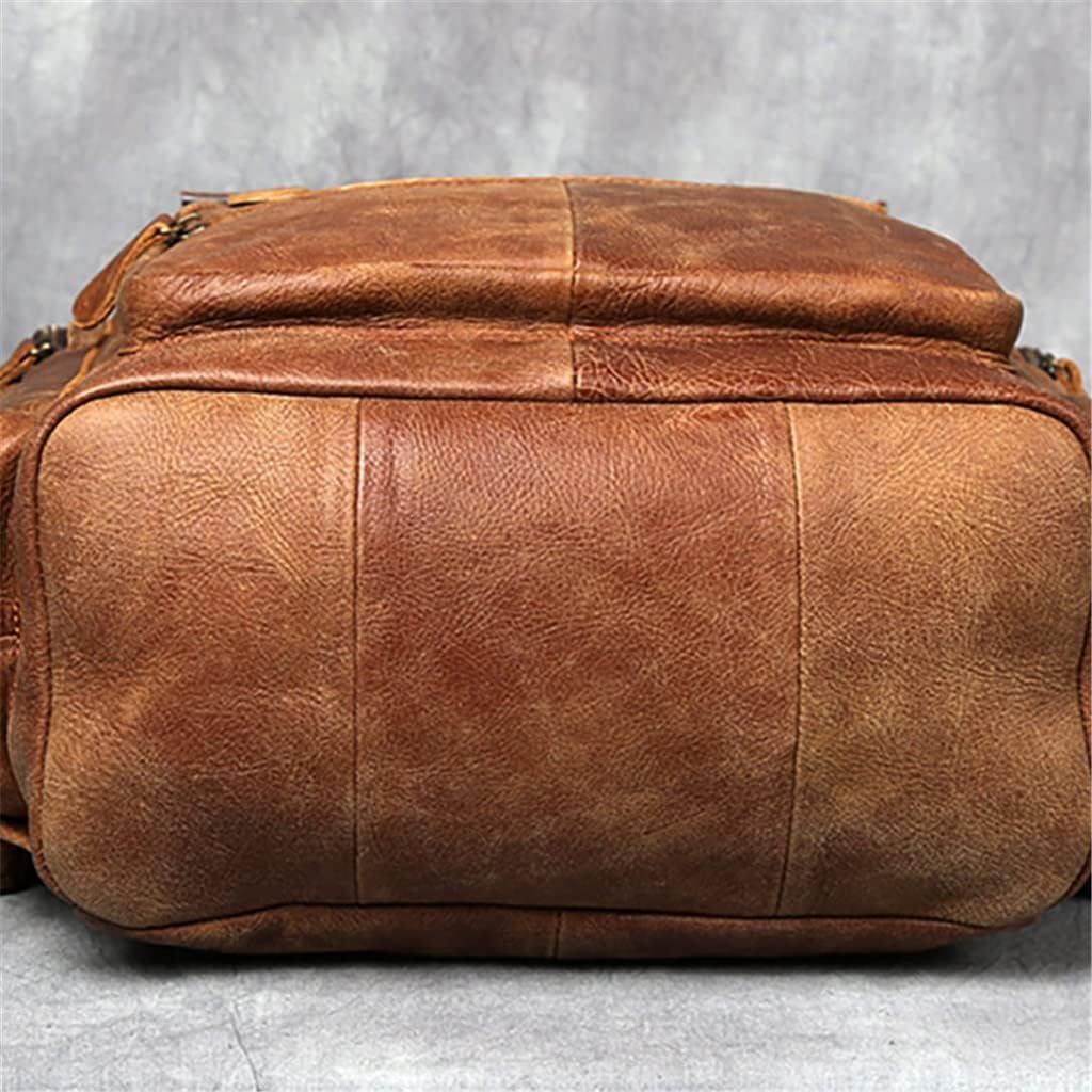 YUYUFA Genuine Leather Backpack First Layer Cowhide Backpack Leisure Travel Bag Large Capacity Laptop Bag for 16inch - Image 7